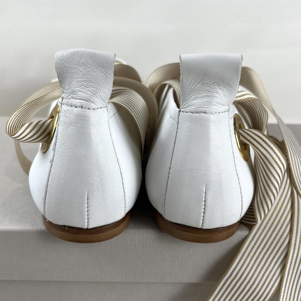 FABIO RUSCONI KIDSKIN LEATHER BALLET FLATS 6.5 - Picture 4 of 8